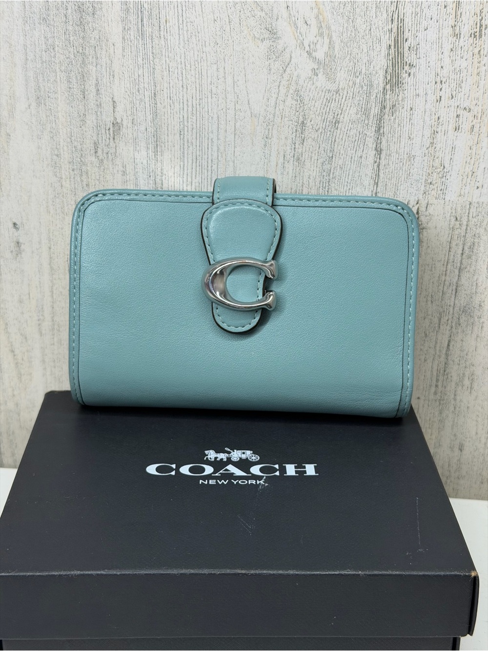 Coach Tabby Medium Wallet in Aquamarine
